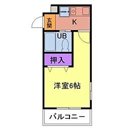 プレスト南福岡 1Kの間取図画像