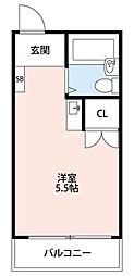 サンライフ平成 ワンルームの間取図画像