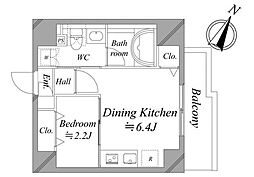 レジディア板橋本町プレイス 1DKの間取図画像
