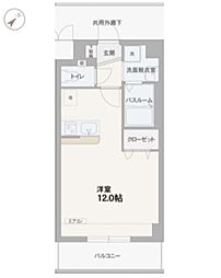 アビューラ ワンルームの間取図画像