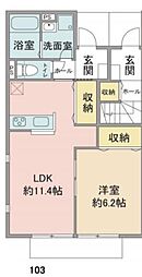 M.STAGE II 1階1LDKの間取り