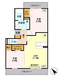 ロイヤルコートC 2LDKの間取図画像