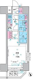 ジェノヴィア麻布十番グリーンヴェール 1Kの間取図画像
