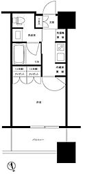 大崎ガーデンレジデンス 1Kの間取図画像