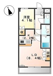 カサ・セピア 1階1LDKの間取り
