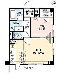 プレール・ドゥーク中野坂上 1LDKの間取図画像
