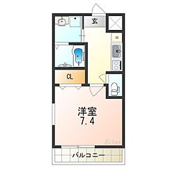 JR阪和線 百舌鳥駅 徒歩7分の賃貸アパート 3階1Kの間取り
