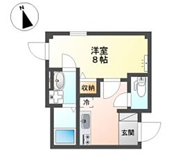 アンジュ  オー 1階1Kの間取り