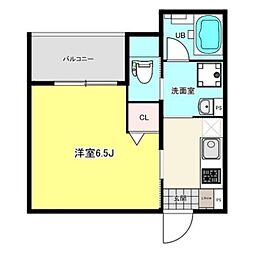 山陽電鉄本線 西新町駅 徒歩9分の賃貸アパート 1階1Kの間取り