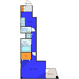 JR京浜東北・根岸線 浜松町駅 徒歩6分の賃貸マンション 6階1Kの間取り