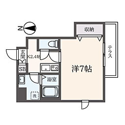 MaisonYs 1Kの間取図画像