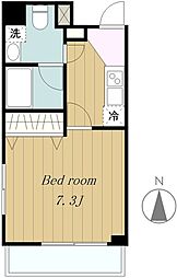小田急小田原線 町田駅 徒歩6分の賃貸マンション 12階1Kの間取り