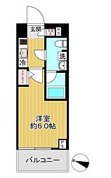 スプレスター立石ステーションフロント 11階1Kの間取り