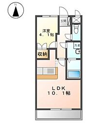 ウォールナット・グローヴ 1LDKの間取図画像