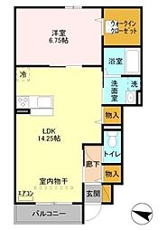 ファーストヒル 1LDKの間取図画像