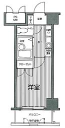 京王線 笹塚駅 徒歩4分の賃貸マンション 2階1Kの間取り