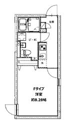 B.G.GRANDUNOKI 1Kの間取図画像