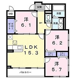 間取図画像 3LDK