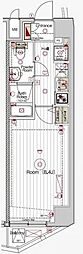 マキシブ桜台ベルグレード 1Kの間取図画像
