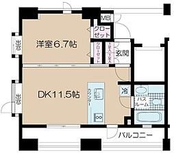 ステージグランデ文京大塚 7階1LDKの間取り