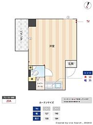 アイビー新大塚 2階ワンルームの間取り