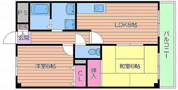 グリーンコート西脇 ｜大阪府大阪市都島区毛馬町３丁目(賃貸マンション2LDK・1階・48.54㎡)の写真 その2