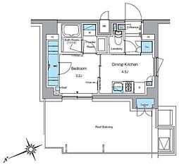 ルフォンプログレ中野坂上 6階1DKの間取り
