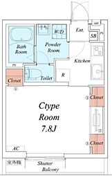 リブリ・Tre Vita 1階1Kの間取り