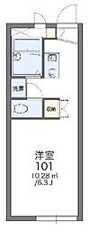 レオパレスときわ 1Kの間取図画像