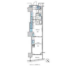 パークアクシス滝野川ラブリーズ 1LDKの間取図画像