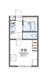 レオパレス華みずき2 1Kの間取図画像