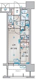 アクタス箱崎ステーションコート 1LDKの間取図画像