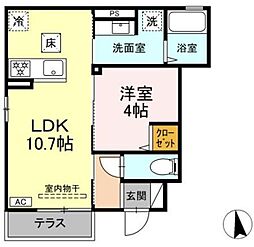 コンパセタ 1LDKの間取図画像