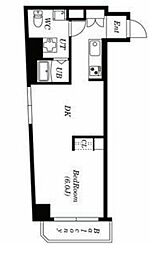 ラウスパレス三軒茶屋 1DKの間取図画像
