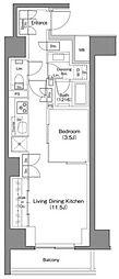 ザ・パークハビオ日本橋馬喰町 1LDKの間取図画像