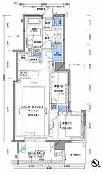 ラティエラ横濱大通り公園 2LDKの間取図画像