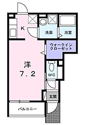 ＳＳ・ＴＲＡＩＬ 1階1Kの間取り