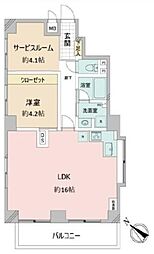 日商岩井第1玉川台マンション 6階1SLDKの間取り
