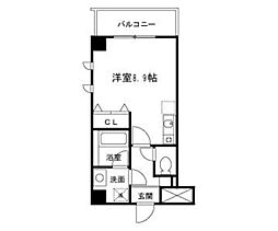 サニーヴィラジェミー ワンルームの間取図画像