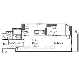 ドゥーエ参宮橋 2階1LDKの間取り