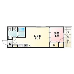 FmaisonLORE3番館 1LDKの間取図画像