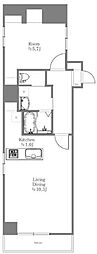 グランドメゾン南麻布 1LDKの間取図画像