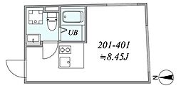 trias551 1DKの間取図画像
