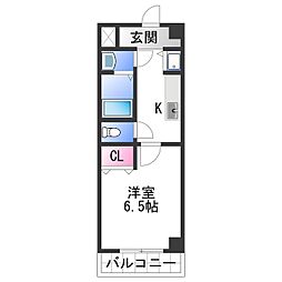 カーサ　ベルカント 1階1Kの間取り