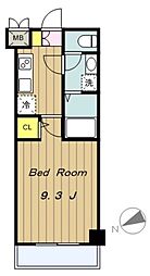 ラ・プランタン 1階1Kの間取り