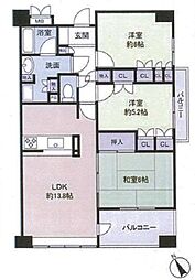 プラネ川越 3LDKの間取図画像