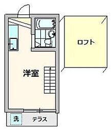 パレス朝志ケ丘 ワンルームの間取図画像