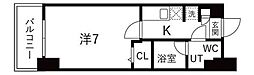 アルファコート蕨-2 1Kの間取図画像