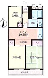 新藤マンション 3LDKの間取図画像