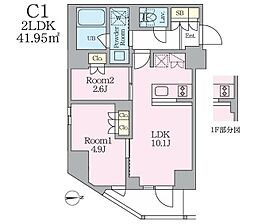 クレストコート東池袋 2LDKの間取図画像
